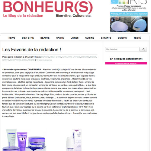 Parution dans le blog de la Rédaction de Bonheur(s) Magazine