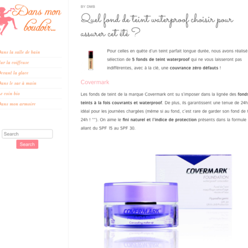 Parutions sur le blog « Dans mon boudoir »