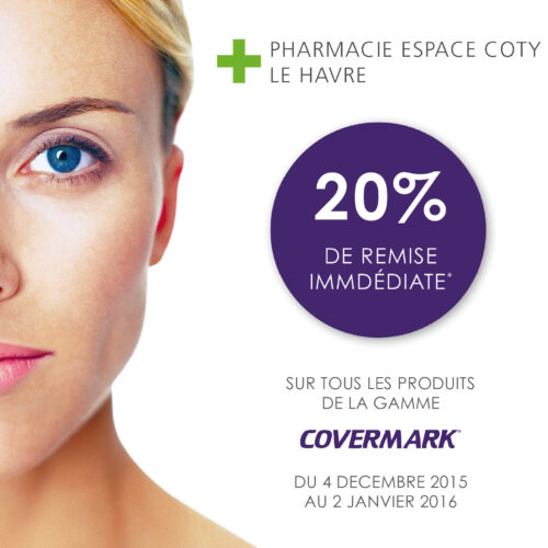 -20% sur les produits Covermark à la pharmacie de l’Espace Coty – Le Havre